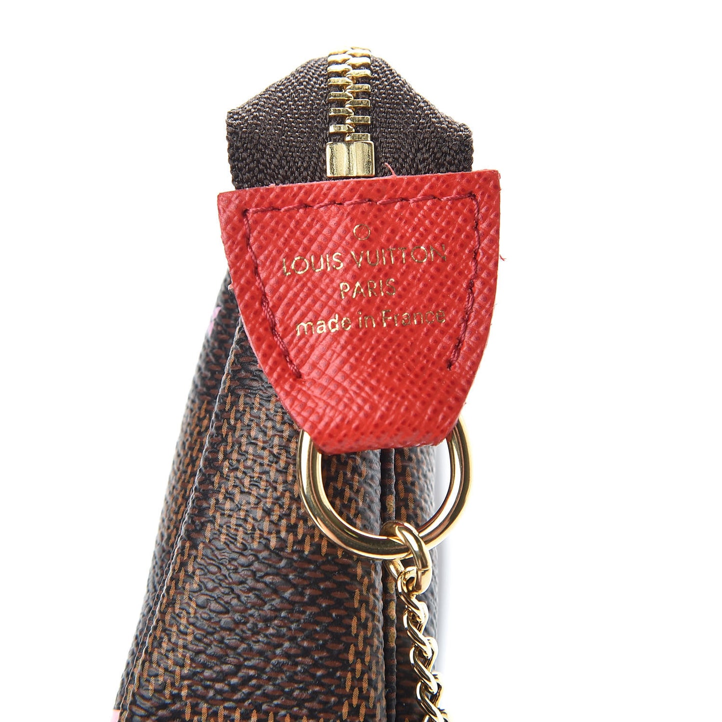 Damier Ebene 2019 Christmas Animation Mini Pochette Accessories Red