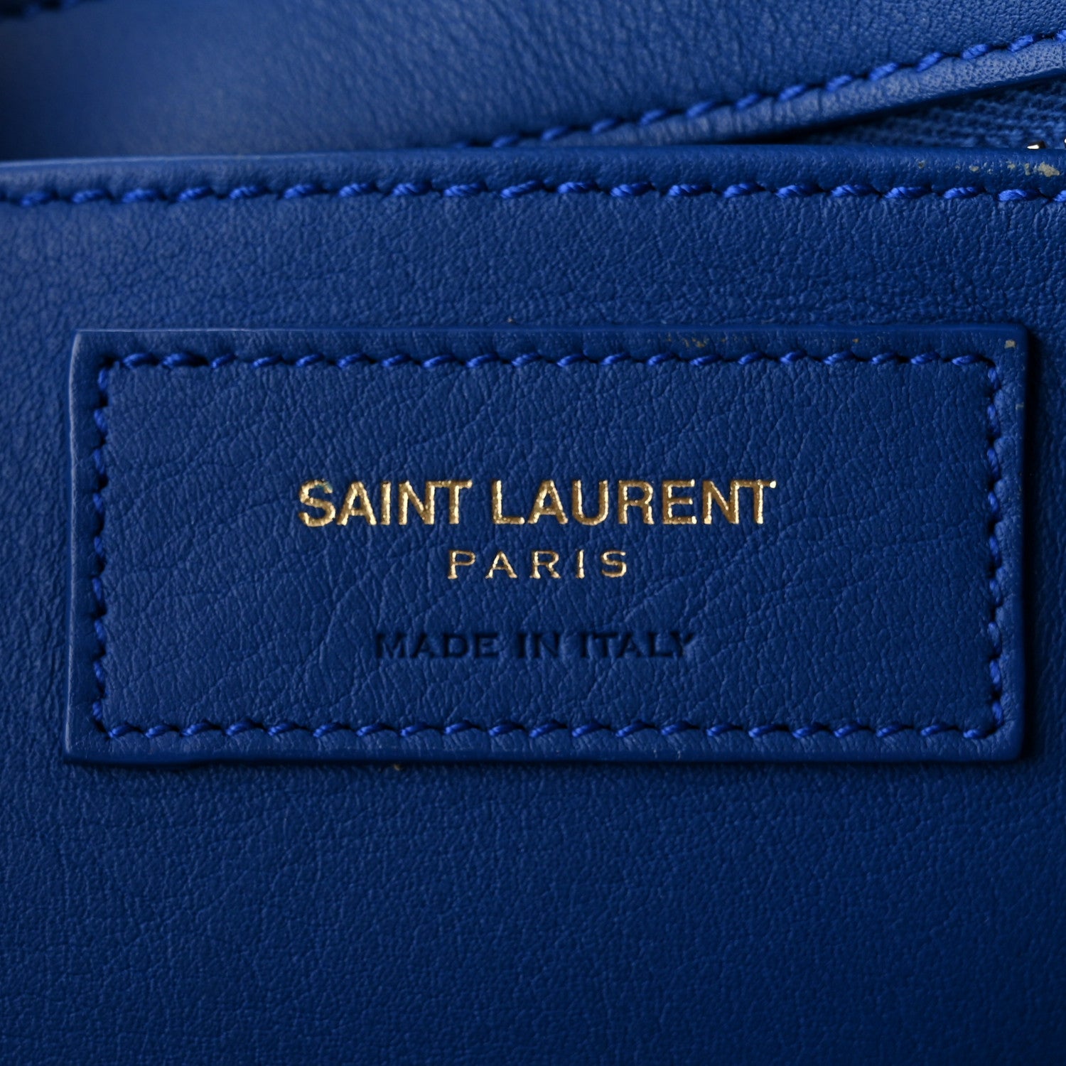Saint Laurent Calfskin Monogram Baby Cabas Blue Majorelle 5 of 9