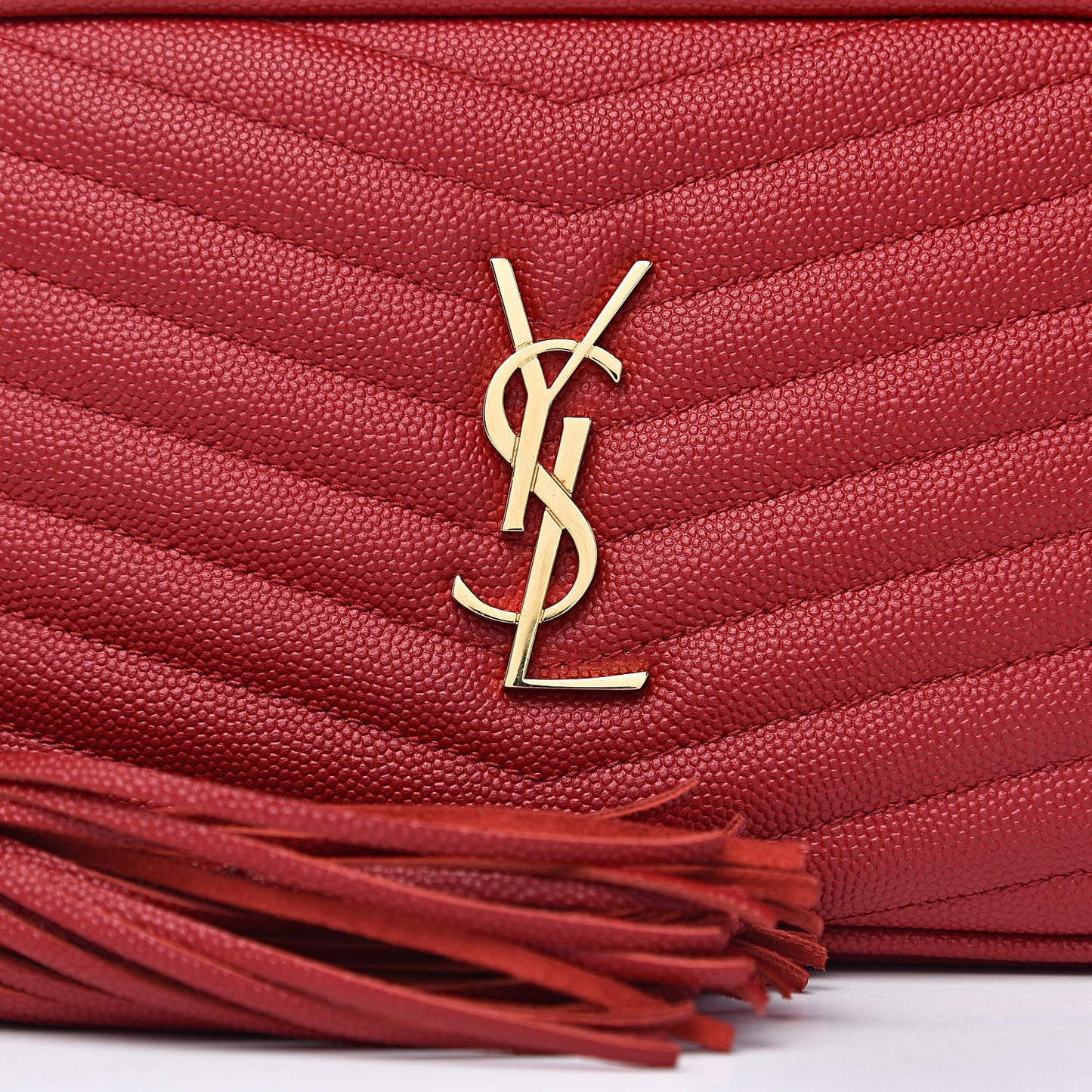 Grain De Poudre Matelasse Monogram Mini Lou Camera Bag Eros Red