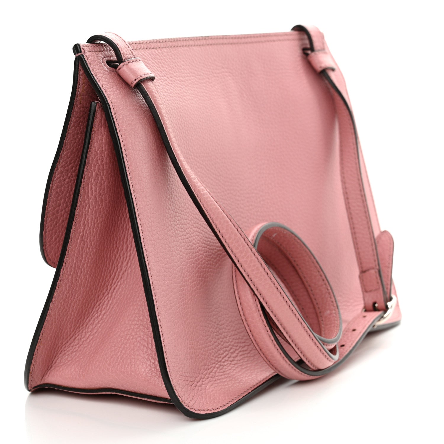 Gucci Cellarius Calfskin Medium Bamboo Daily Flap Shoulder Bag Carmine Rose 3 of 13