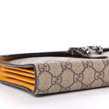 Gucci GG Supreme Monogram Mini Dionysus Chain Wallet Beige Yellow 8 of 11