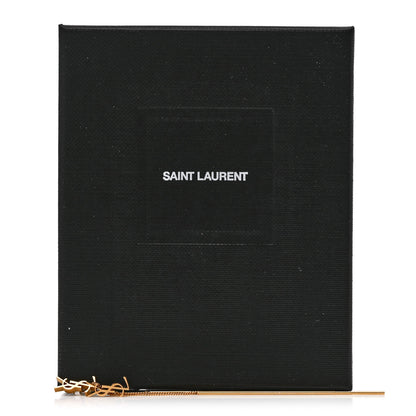 Saint Laurent Metal Monogram Pendant Threader Earrings Gold 5 of 5