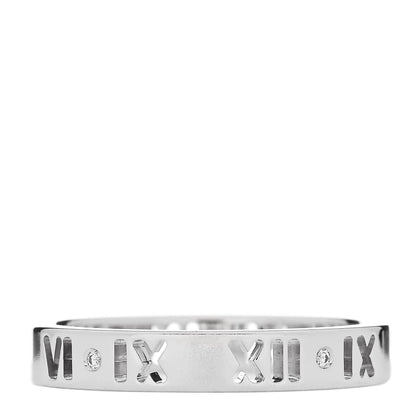 Tiffany 18K White Gold Diamond Atlas Pierced Ring 59 8.75 3 of 4