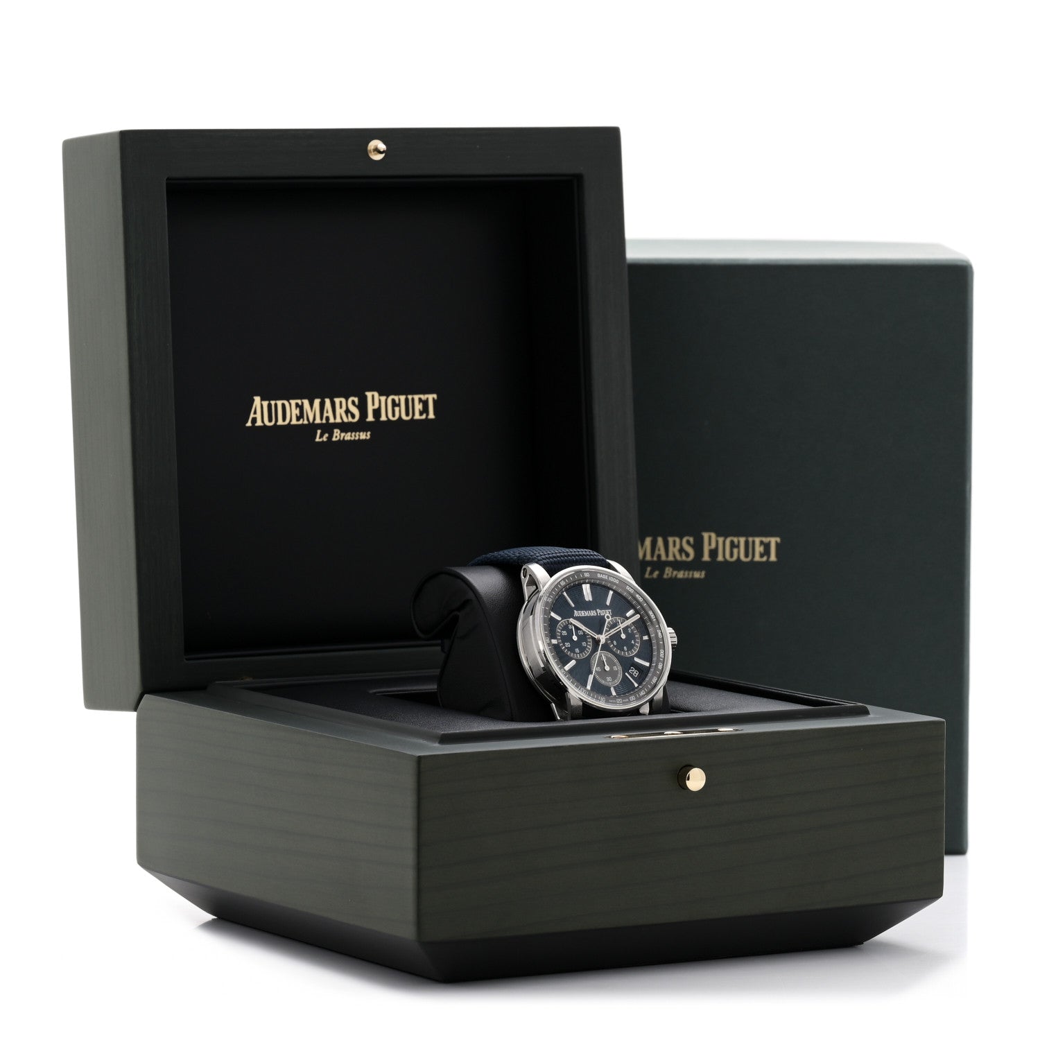 Audemars Piguet Stainless Steel Fabric 41mm Code 11.59 Automatic Watch Blue 26393ST.OO.A348KB.01 5 of 5