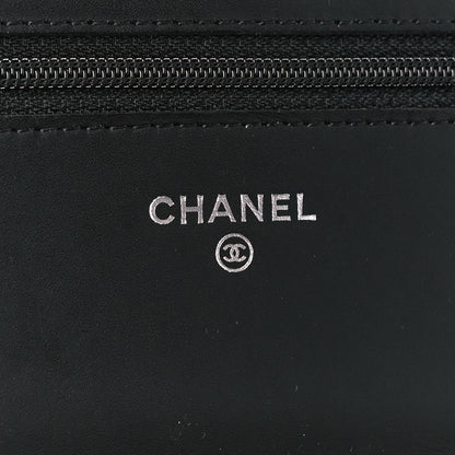 Chanel Patent Quilted Wallet On Chain WOC Black 6 of 11