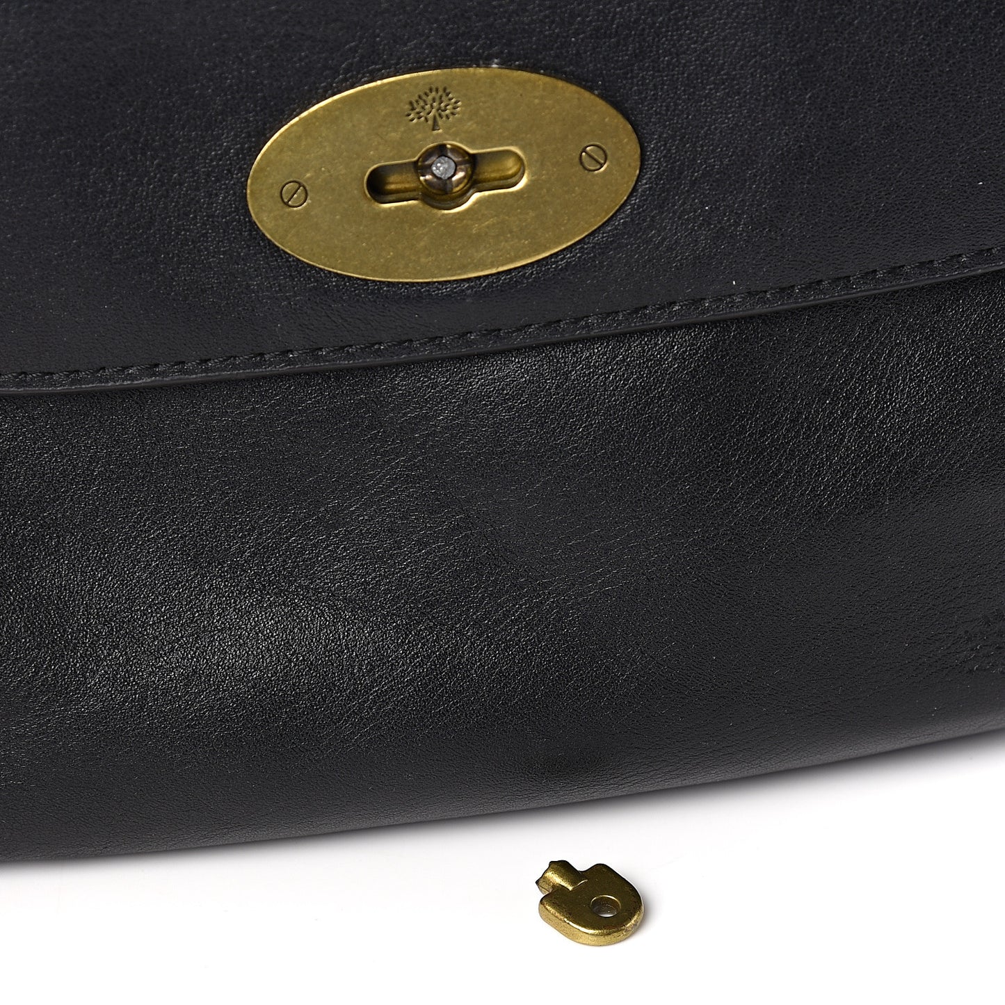 Glossy Goatskin Darley Cosmetic Pouch Black
