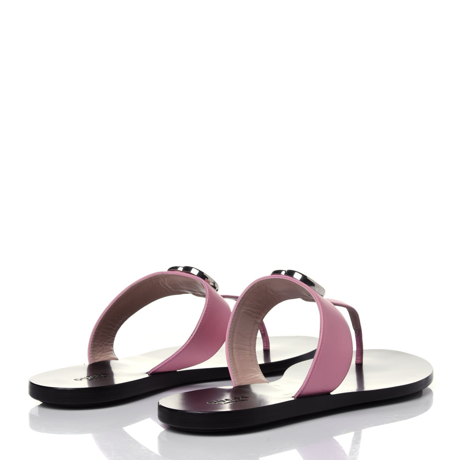 Gucci Calfskin GG Marmont Thong Sandals 38.5 Wild Rose 4 of 11