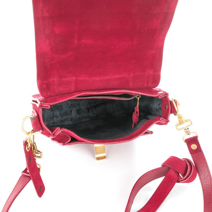 Proenza Schouler Suede PS1 Pouch Messenger Raspberry 6 of 8