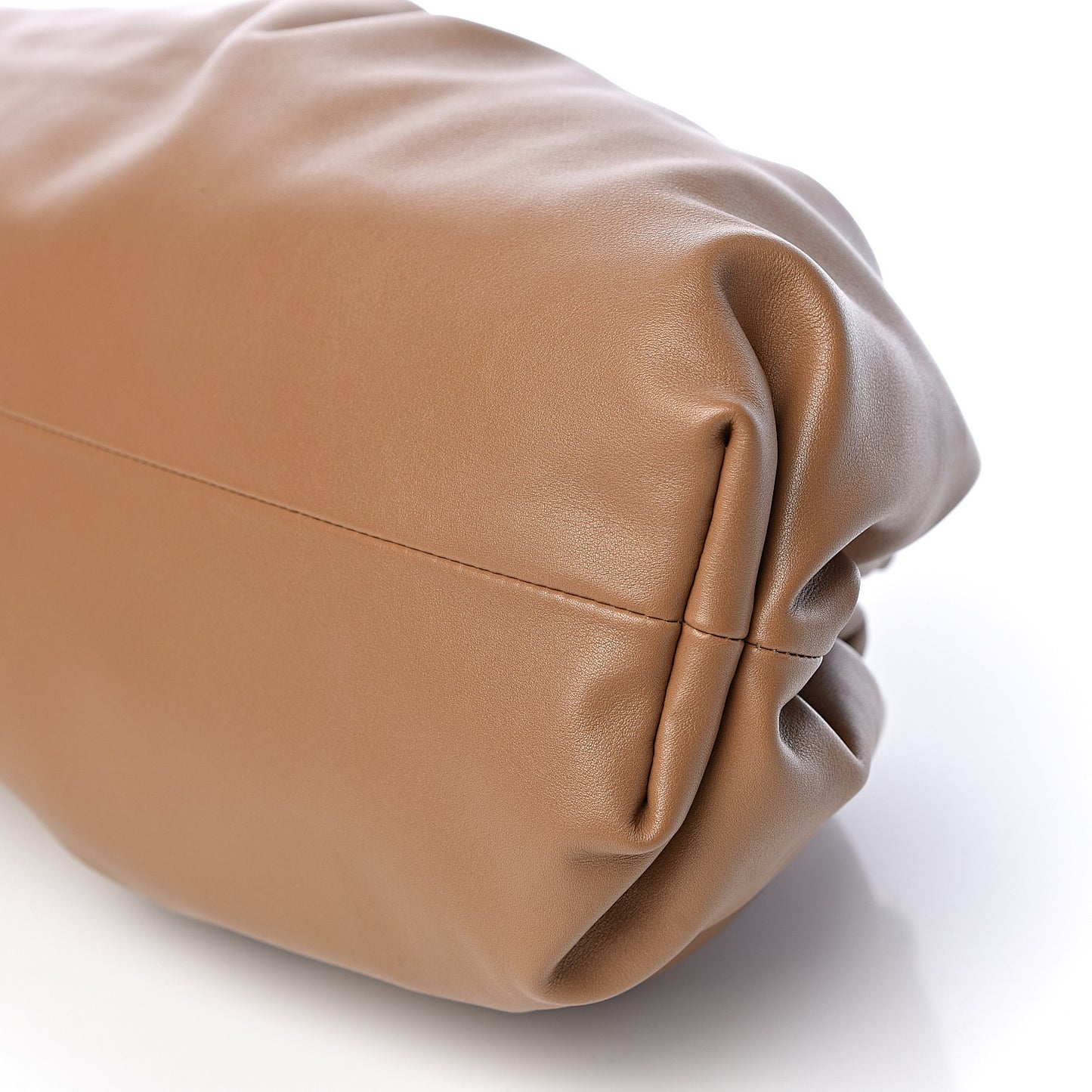 Smooth Butter Calf The Pouch Oversized Clutch Cammello