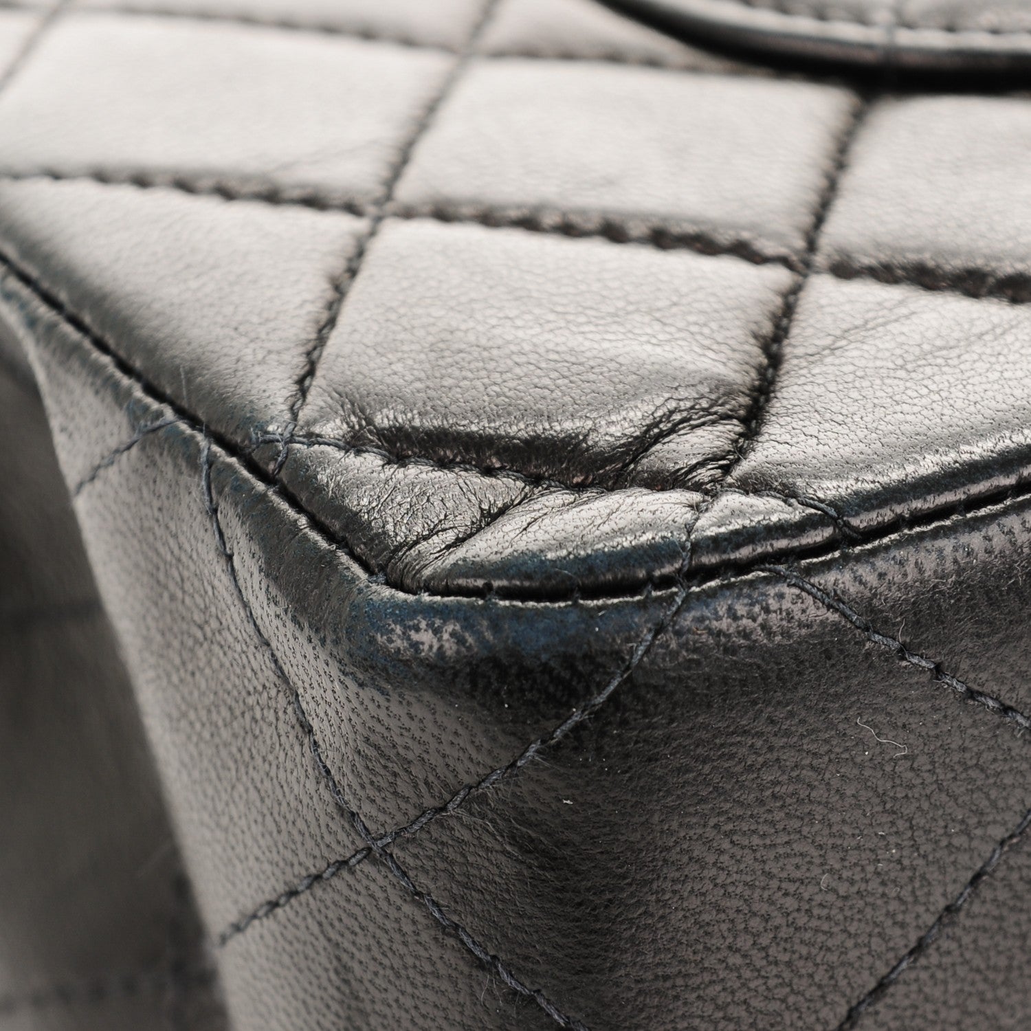 Chanel Lambskin Quilted Medium Double Flap Black 10 of 11