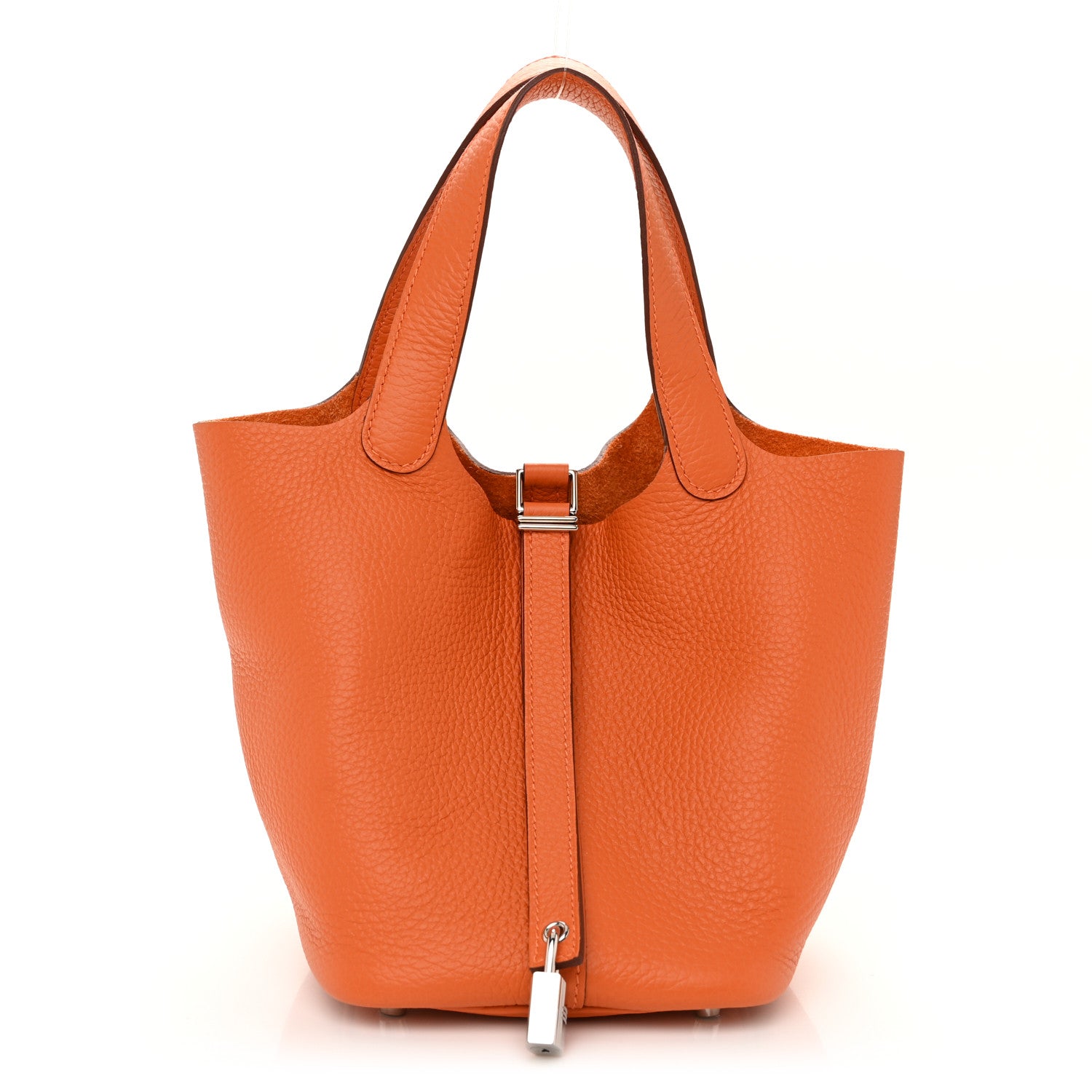 Hermes Taurillon Clemence Picotin Lock 18 PM Orange 1 of 10