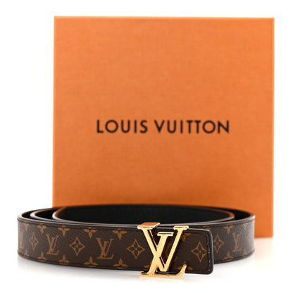 Louis Vuitton Calfskin Monogram 25mm LV Iconic Reversible Belt Black 95 38 Black 6 of 6