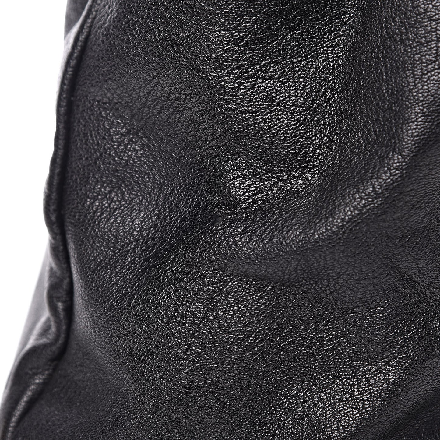 Goatskin Large Peekaboo Iconic Satchel Black