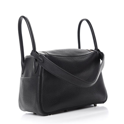 Hermes Taurillon Clemence Lindy 26 Black 3 of 11