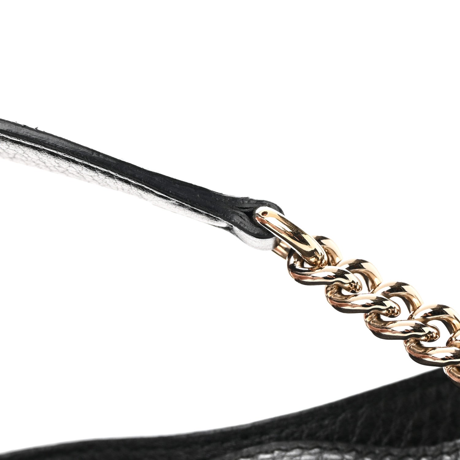 Gucci Pebbled Calfskin Medium Soho Chain Shoulder Bag Black 15 of 17