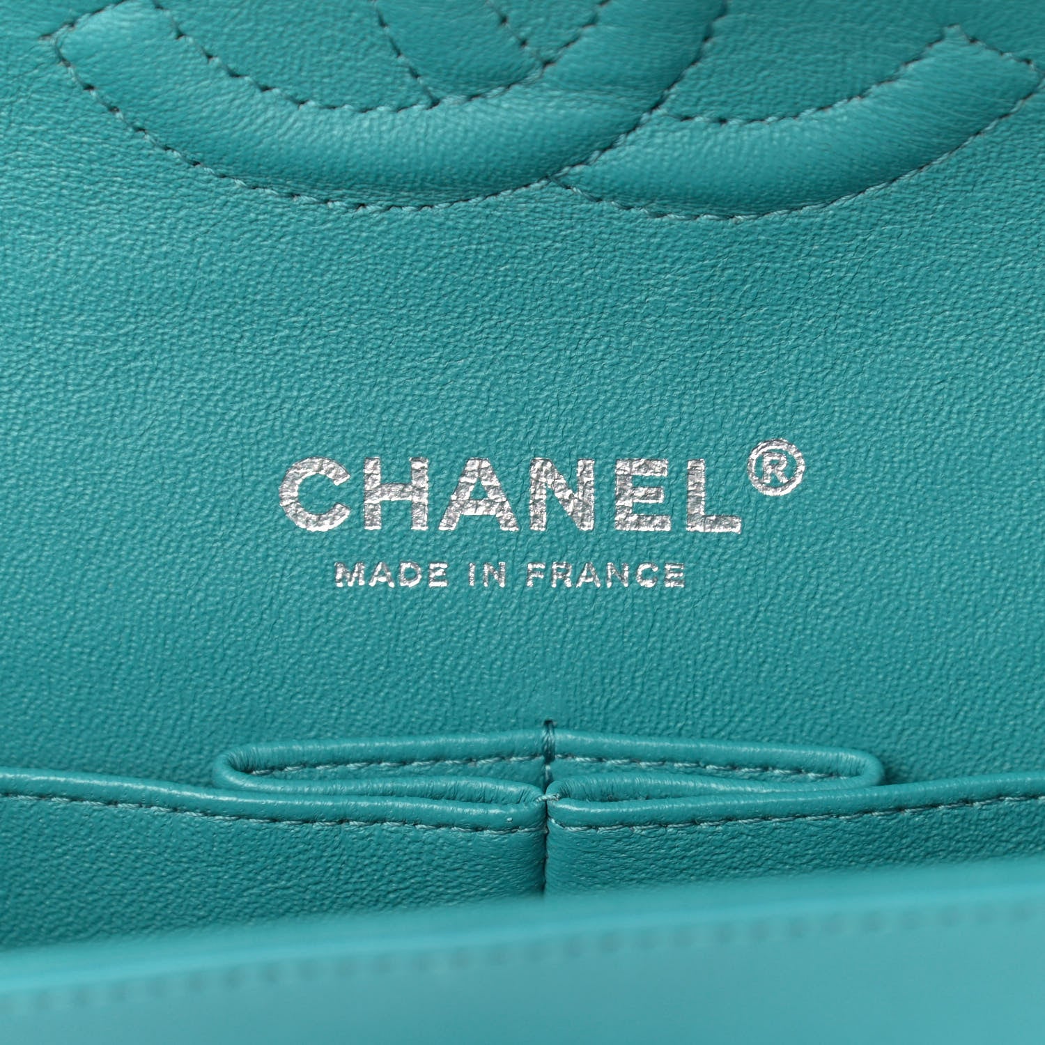 Chanel Lambskin Quilted Medium Double Flap Turquoise 6 of 12