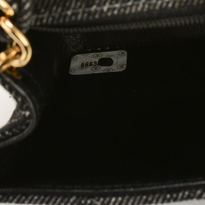 Chanel Denim Quilted Mini Square Flap Black 7 of 7