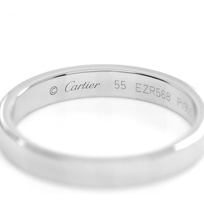 Cartier Platinum 3mm C De Cartier Wedding Band Ring 55 7.25 4 of 4