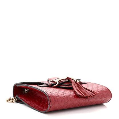 Gucci Soft Microssima Mini Emily Chain Shoulder Bag Rosso 4 of 10