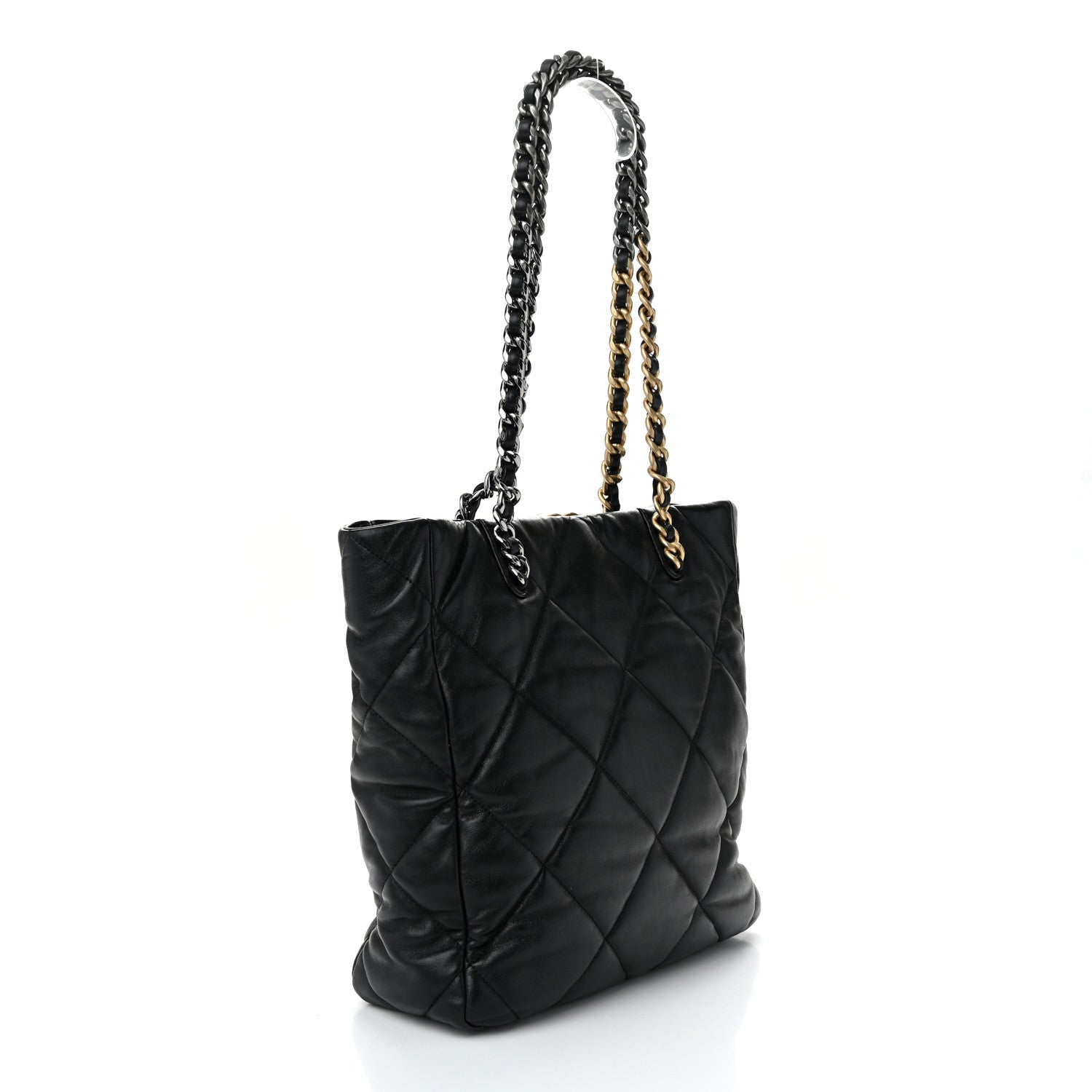 Chanel Lambskin Quilted Chanel 19 Shopping Bag Black 3 of 10