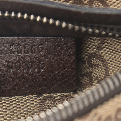 Gucci GG Monogram Web Double Pocket Belt Bag Dark Brown 10 of 16