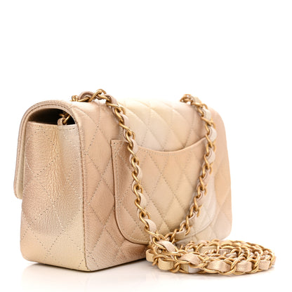 Chanel Metallic Goatskin Quilted Mini Rectangular Flap Gold 3 of 10