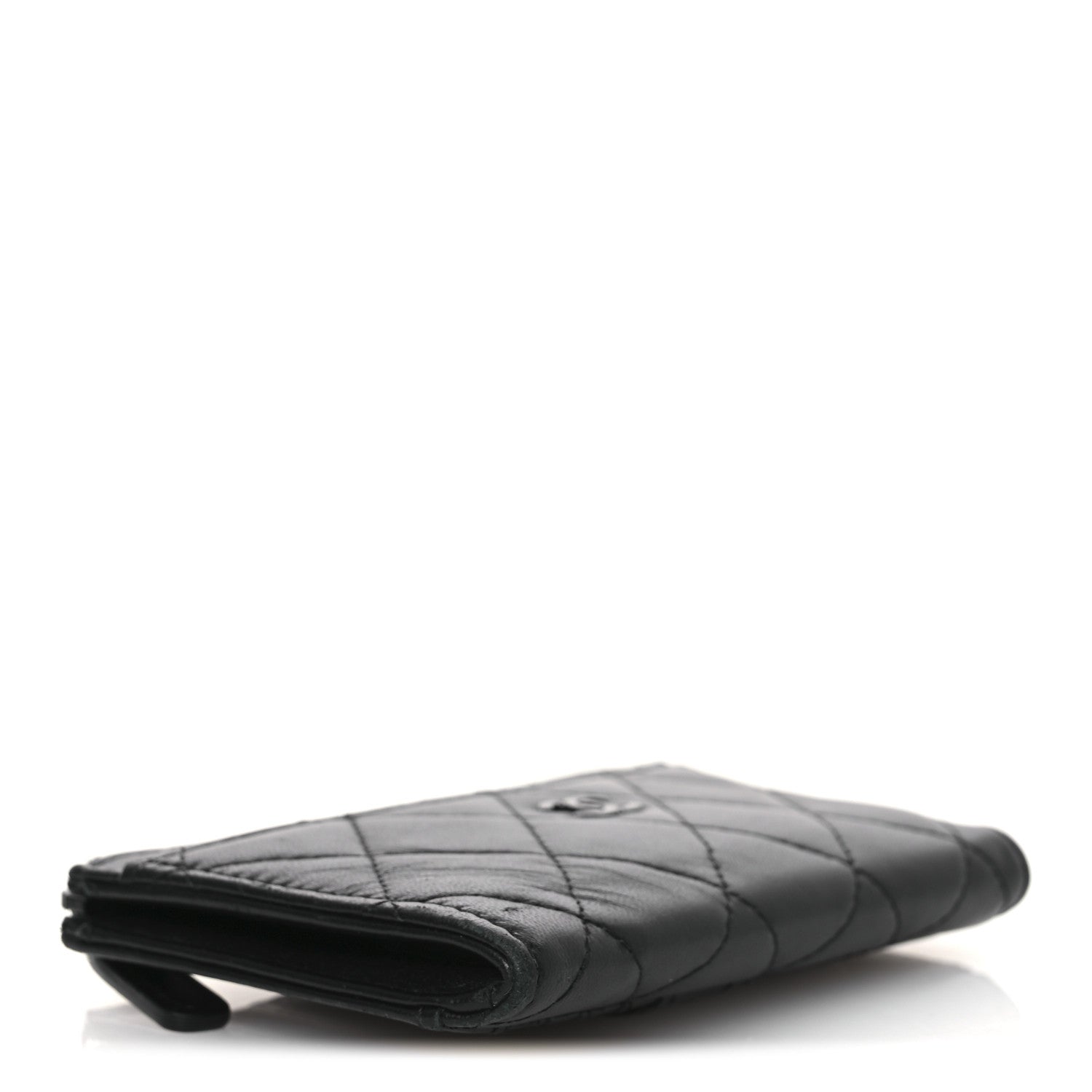 Chanel Lambskin Quilted Zip Card Holder So Black 4 of 11