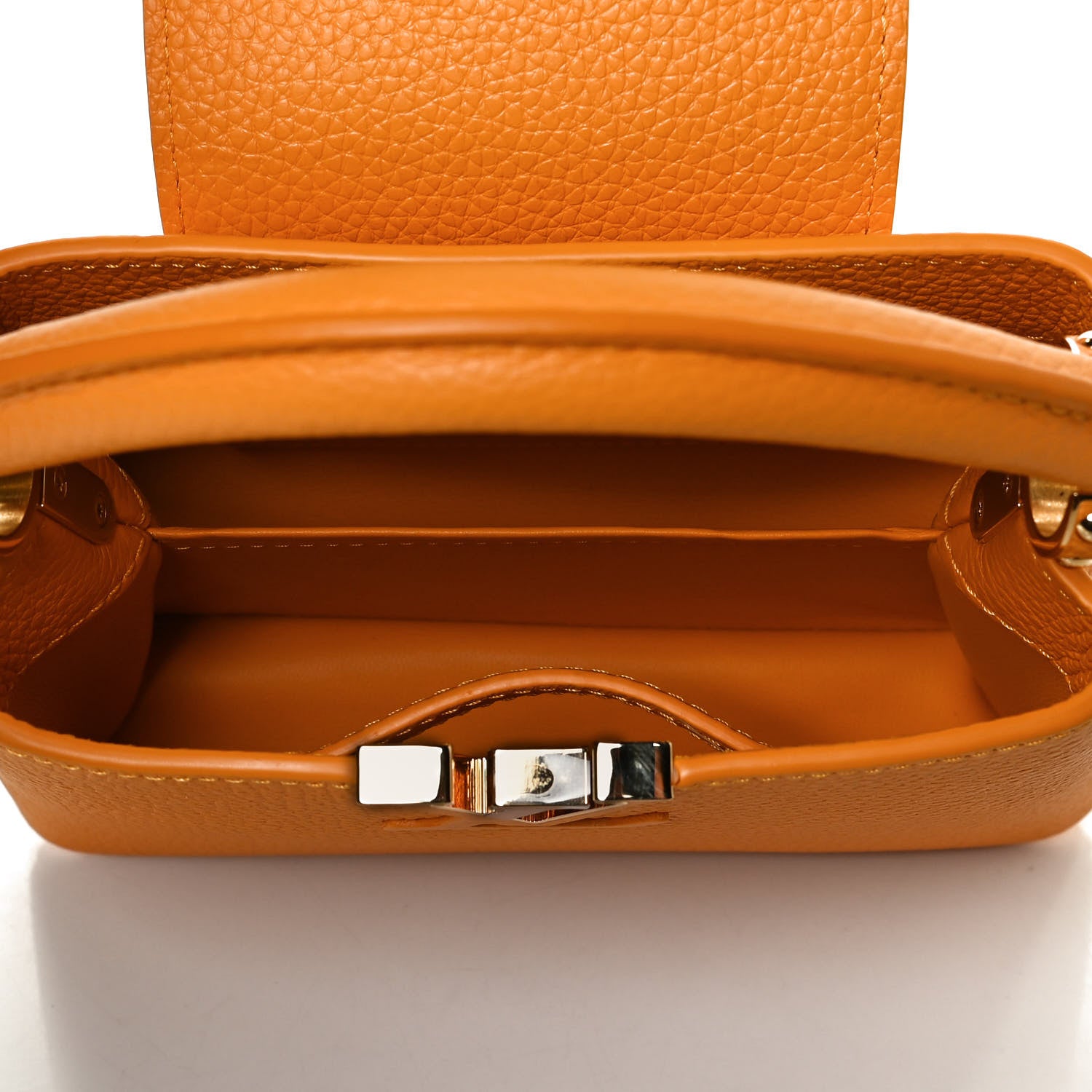 Louis Vuitton Taurillon Mini Capucines Sunbeam Yellow 4 of 11