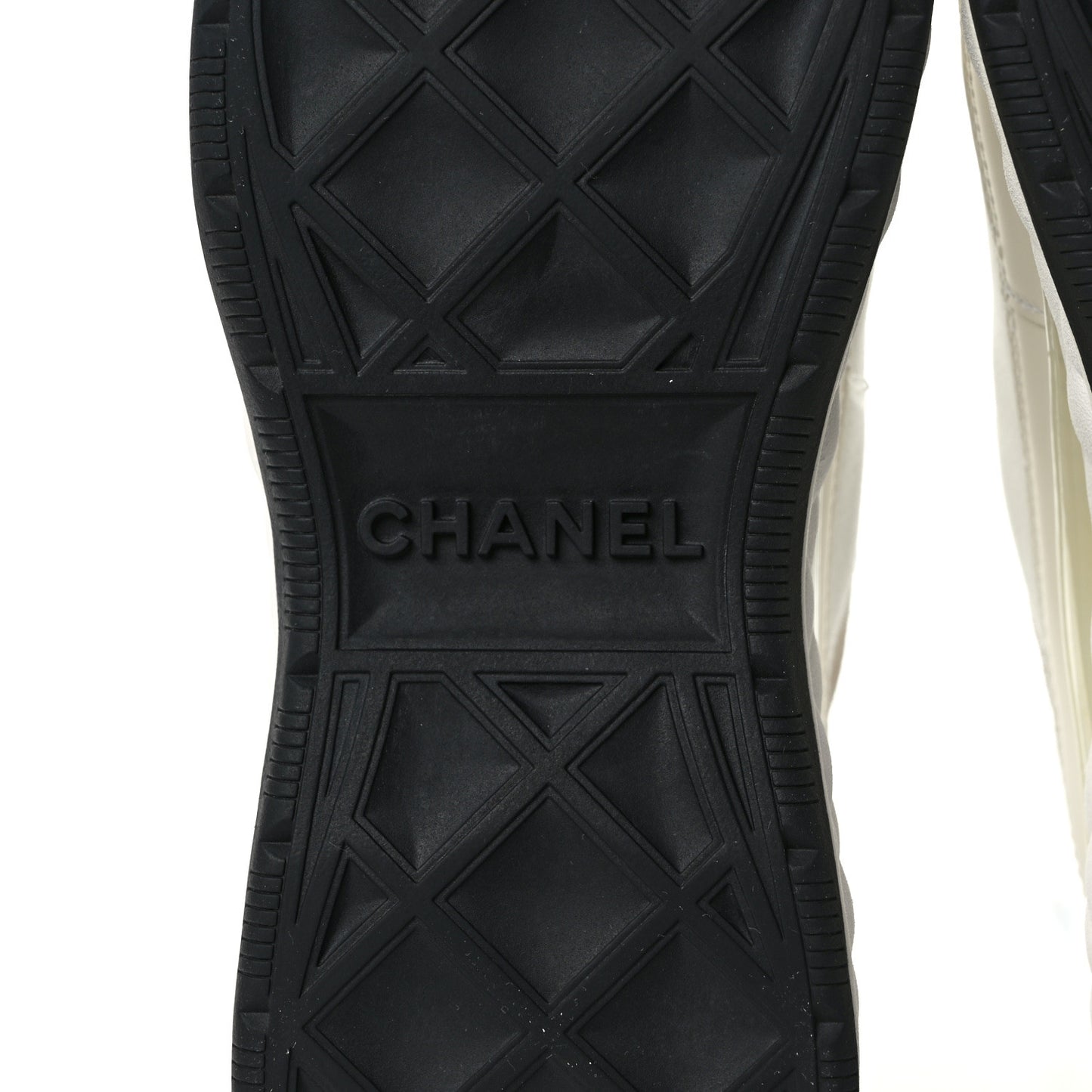 Velvet Calfskin Mixed Fibers CC Sneakers 38 Ivory Black