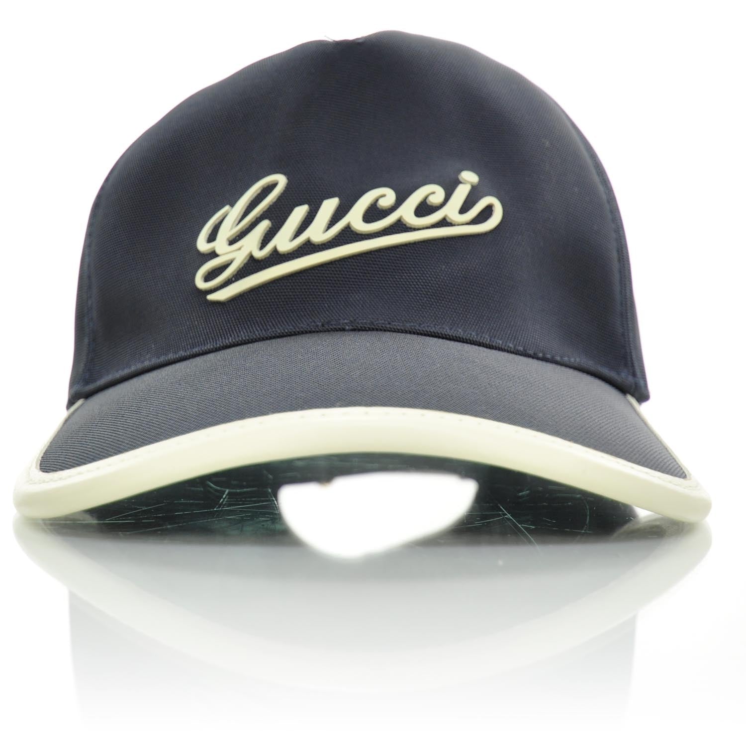 Gucci Script Baseball Hat XL Navy Blue 3 of 8