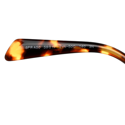 Prada Metal Symbole Triangle Logo Aviator Sunglasses SPR A50 Gold Tortoise Brown 7 of 9