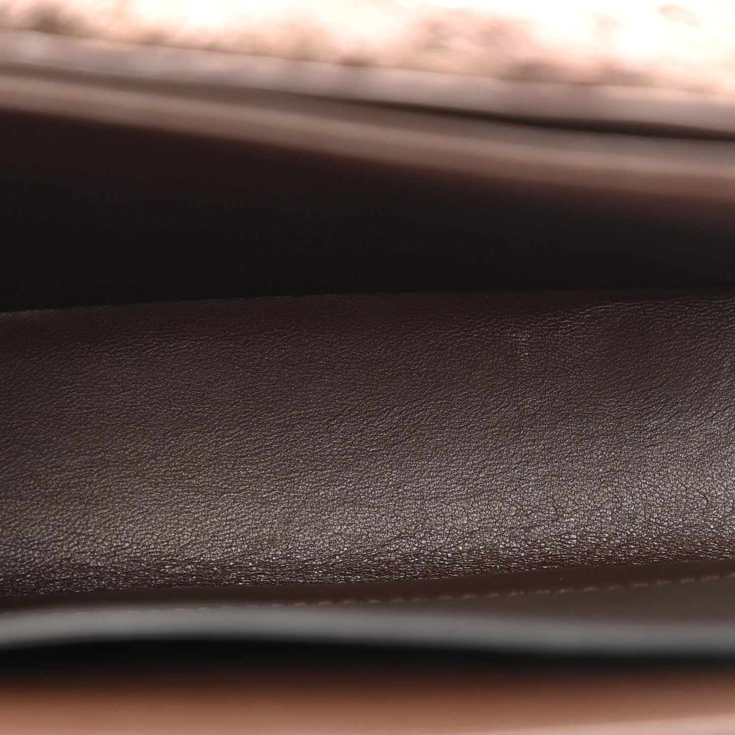 Raffia One Stud Chain Clutch Dark Brown