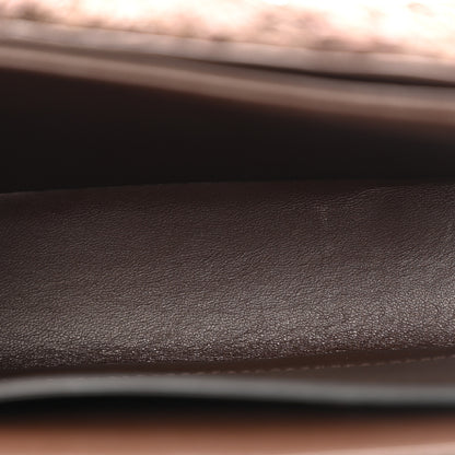 Valentino Garavani Raffia One Stud Chain Clutch Dark Brown 5 of 14