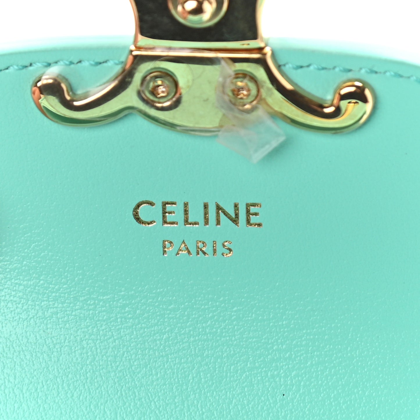 Calfskin Triomphe Airpods Case With Strap Turquoise