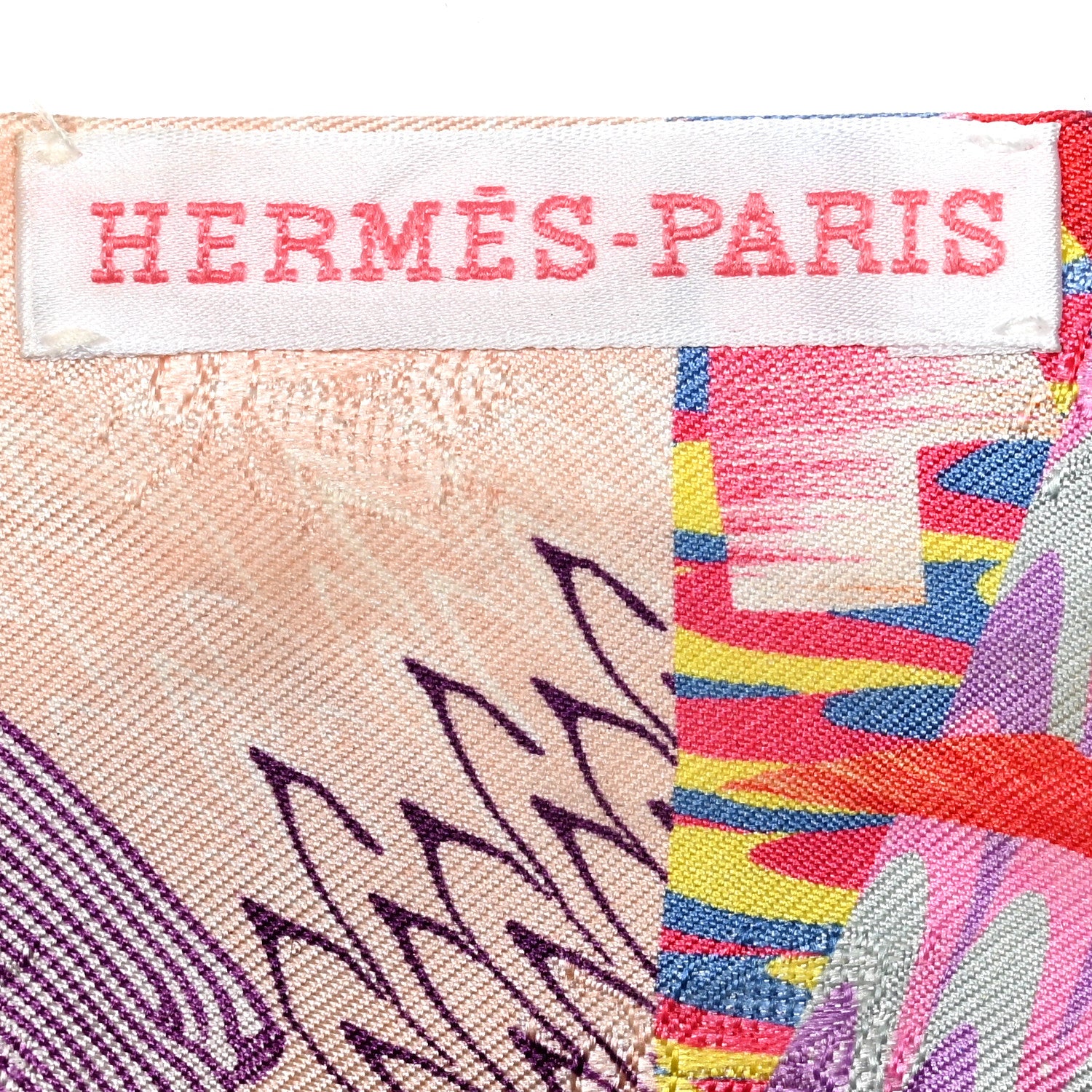 Hermes Silk All Over Marble Silk Twilly Rose Multicolor Ocre 3 of 4