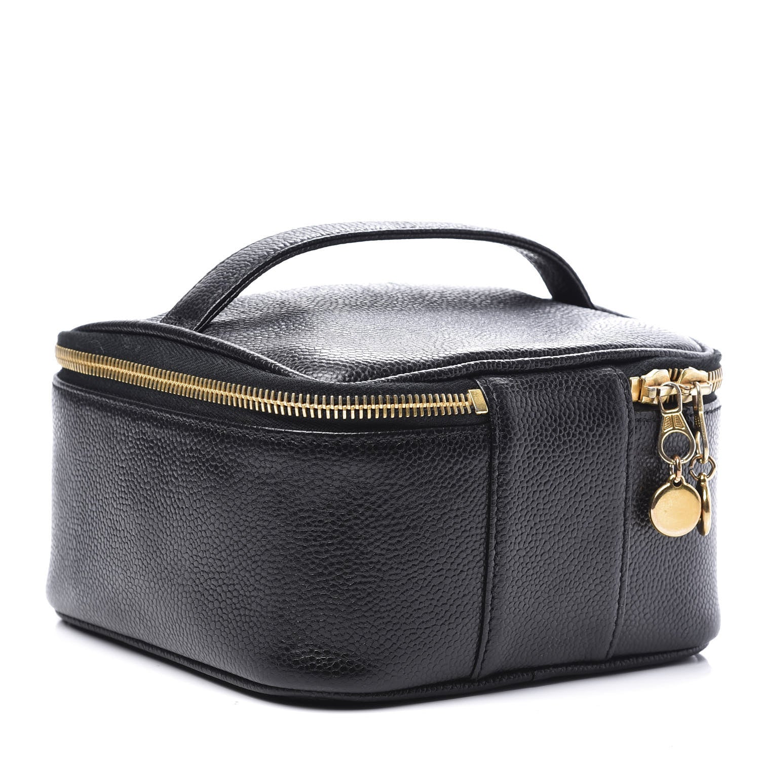 Chanel Caviar CC Vanity Cosmetic Case Black 2 of 11