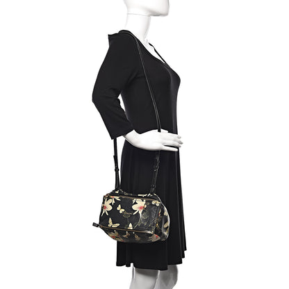 Givenchy Lambskin Magnolia and Moth Print Mini Pandora Black 2 of 13