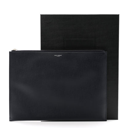 Saint Laurent Grain De Poudre Zipped Tablet Holder Marine 8 of 8