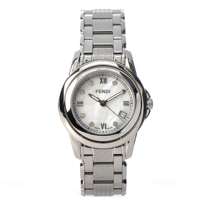 Fendi Stainless Steel Diamond Mother of Pearl 30mm Quartz Watch 1 of 8