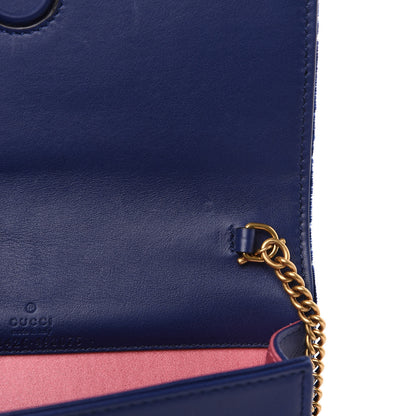 Gucci Velvet Matelasse GG Marmont Mini Bag Cobalt Blue 10 of 10