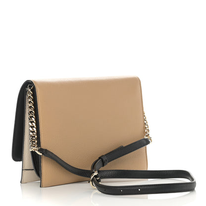 Salvatore Ferragamo Grained Calfskin Trifolio Flap Bag Dune Bone 3 of 14