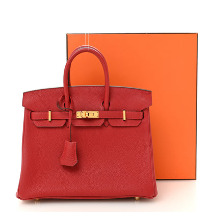 Hermes Togo Birkin 25 Rouge Vif 11 of 11