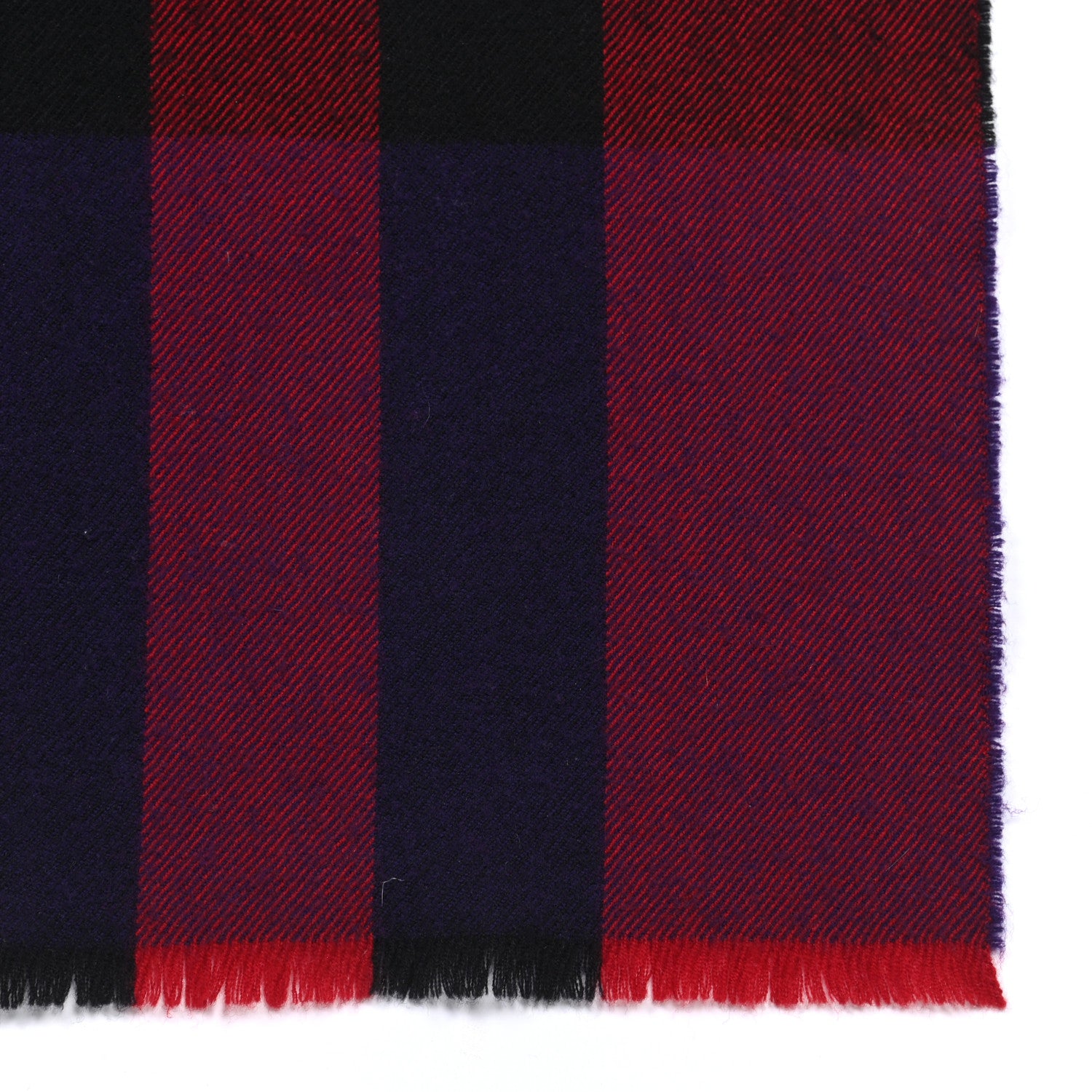 Burberry Wool Cashmere Giant Exploded Check Fringe Scarf 3 of 4