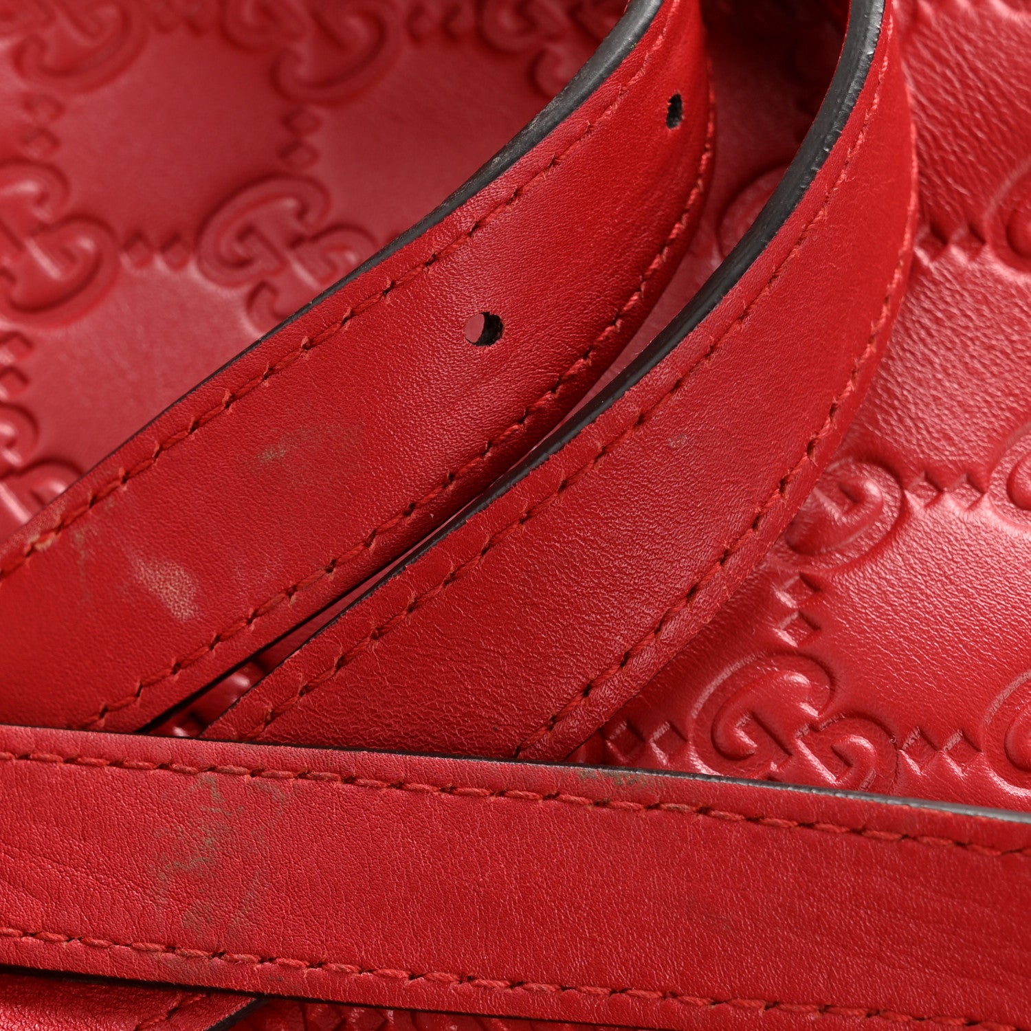 Gucci Soft Guccissima Signature Top Handle Tote Bag Red 13 of 15