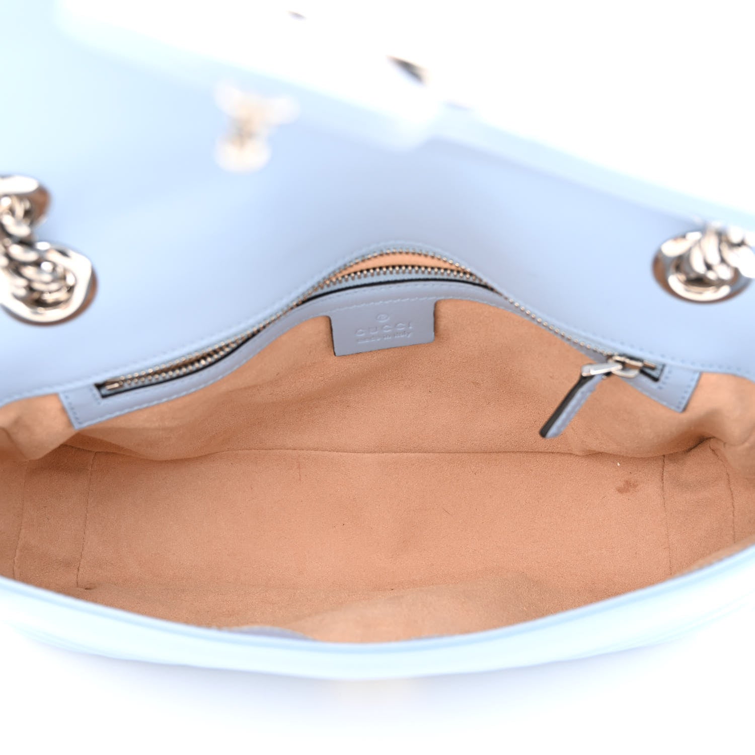 Gucci Calfskin Matelasse Small GG Marmont Shoulder Bag Porcelain Light Blue 5 of 10