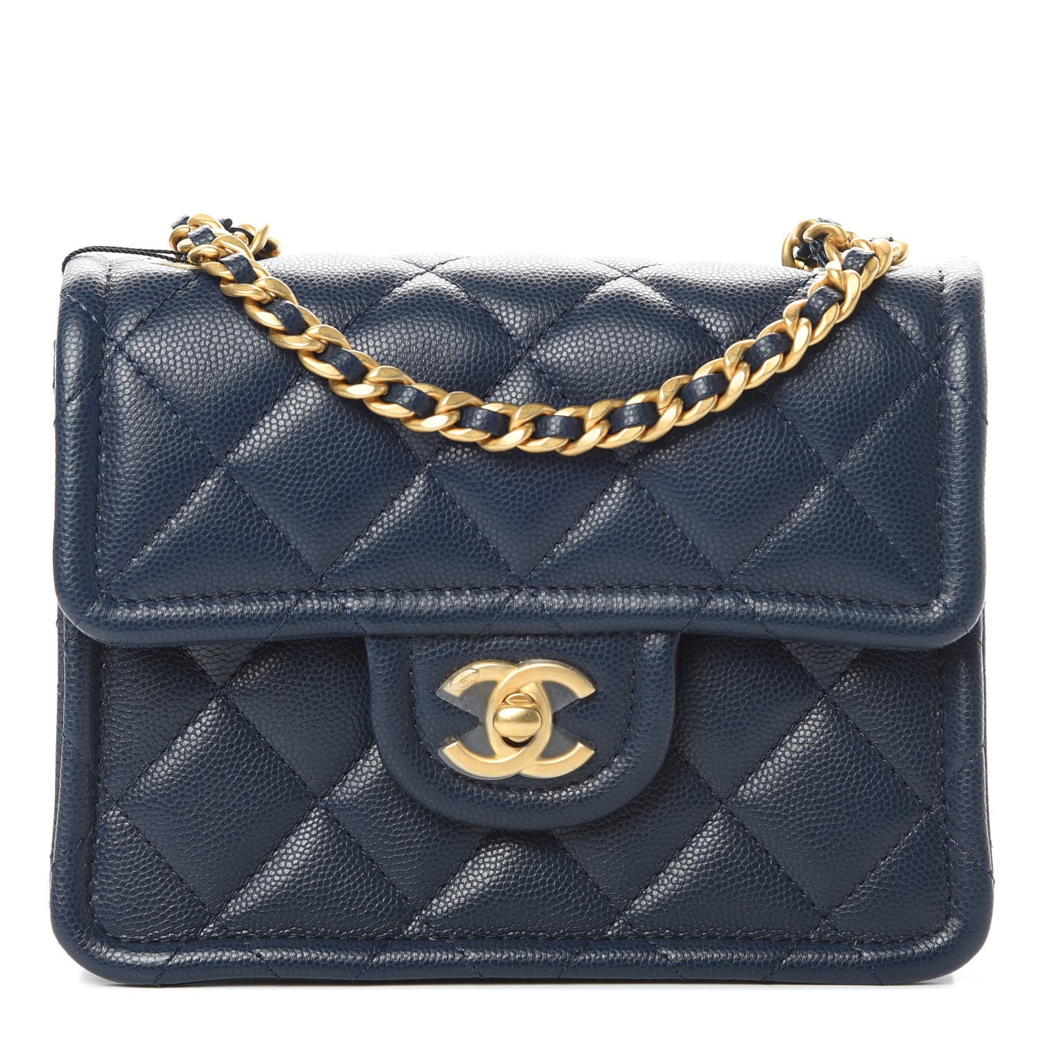 Chanel Caviar Quilted Mini Sweet Classic Flap Navy Blue 1 of 11