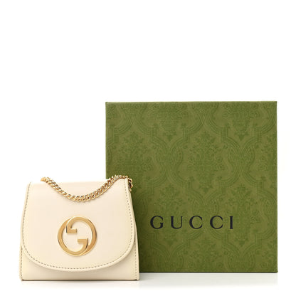 Gucci Roxy Calfskin Medium Blondie Chain Wallet Mystic White 14 of 14