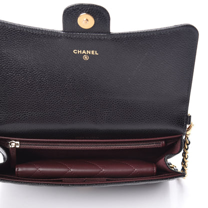 Chanel Caviar Quilted Wallet on Removable Chain Black 8 of 11