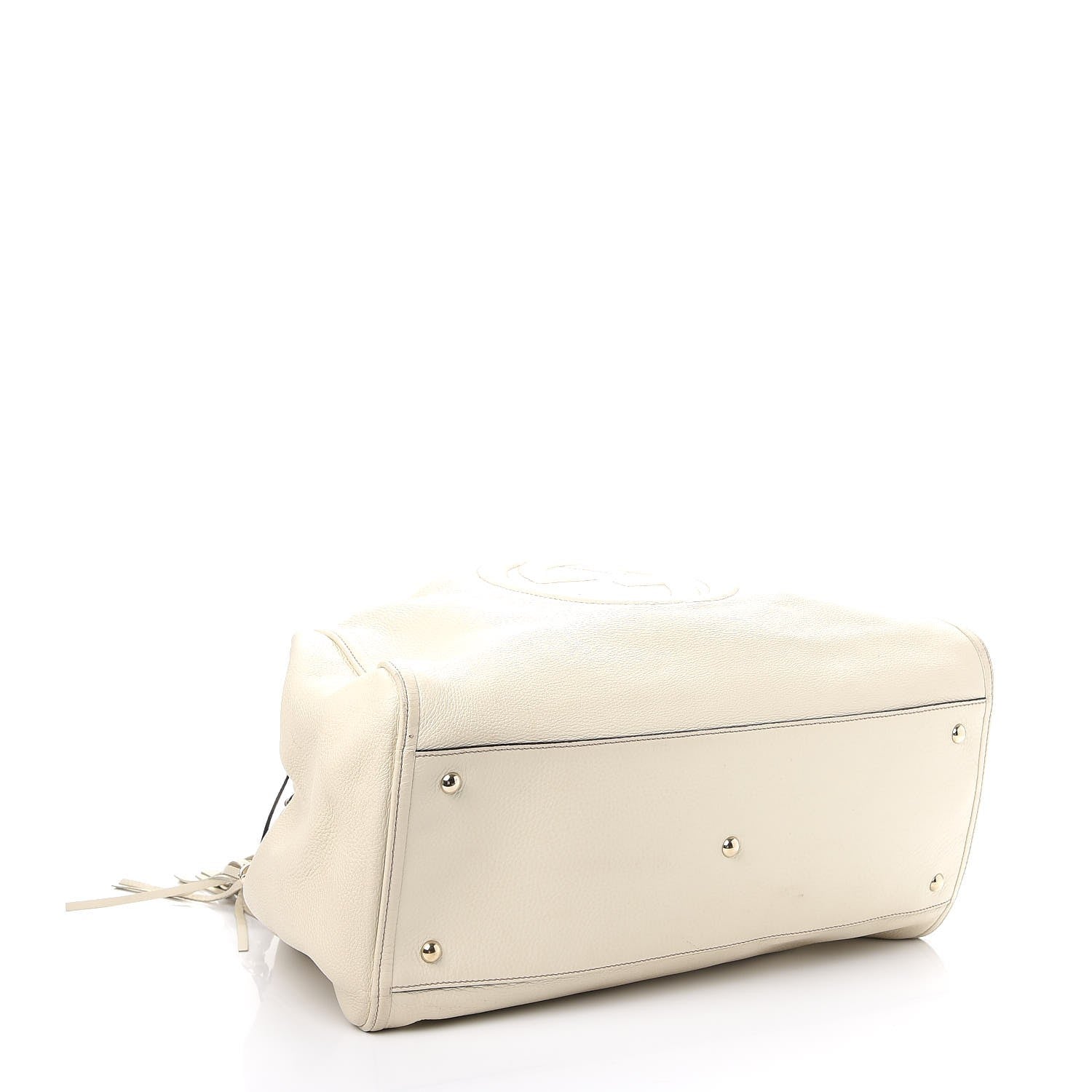 Gucci Pebbled Calfskin Large Soho Shoulder Bag Off White 4 of 15