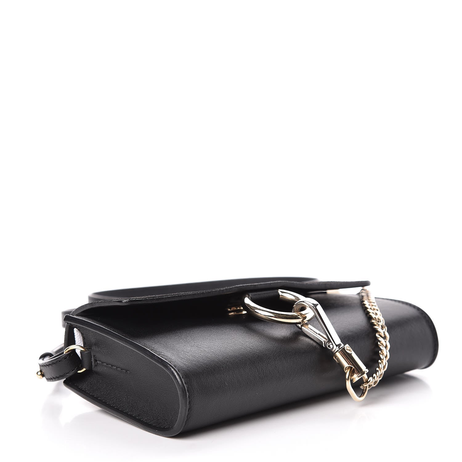 Chloe Suede Calfskin Mini Faye Shoulder Bag Black 4 of 10